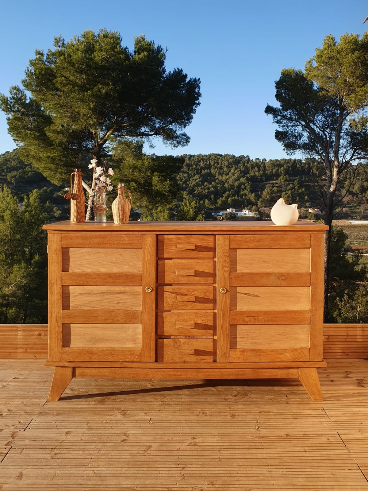 Buffet vintage pieds compas René Gabriel