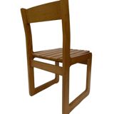 Vintage Pinewood dining chair 70's minimalist design