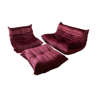 2 sofa chair and ottoman model designed by Michel Ducaroy 1973