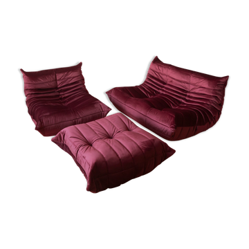 2 sofa chair and ottoman model designed by Michel Ducaroy 1973