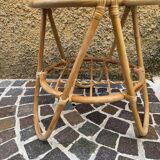 Vintage round rattan side table in very good condition.