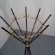 Italian Copper & Steel Tubular Coat Rack, 1950s