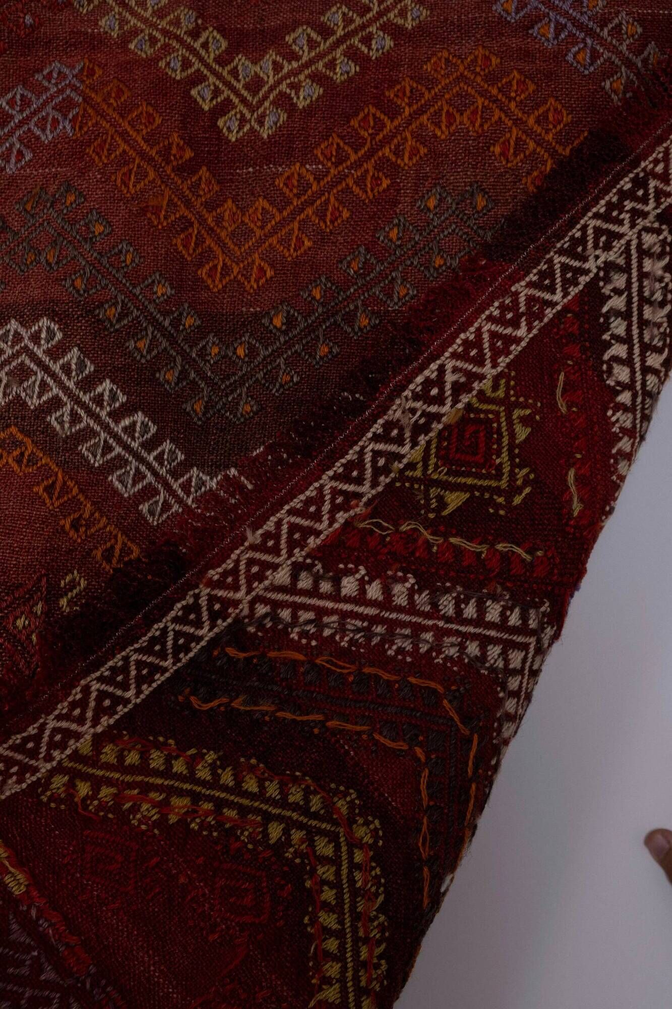Vintage Turkish hallway rug 75x380 cm