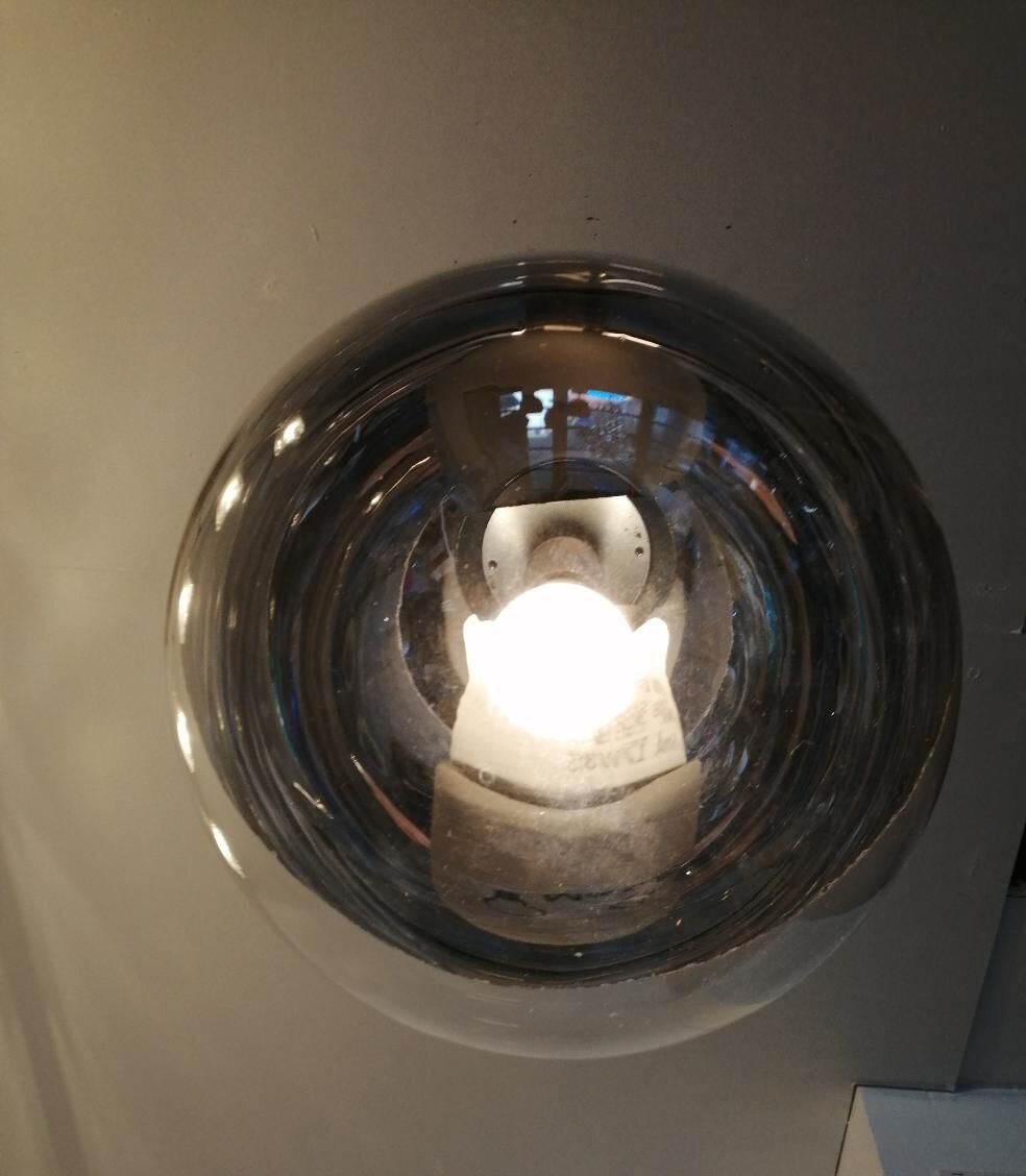 Suspension lamp 70/80s in the shape of a ball