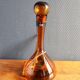 Vintage Amber Glass Wine Carafe - Artisan Decanter in Porron Style