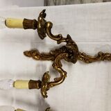 Paire d'appliques ancienne en bronze