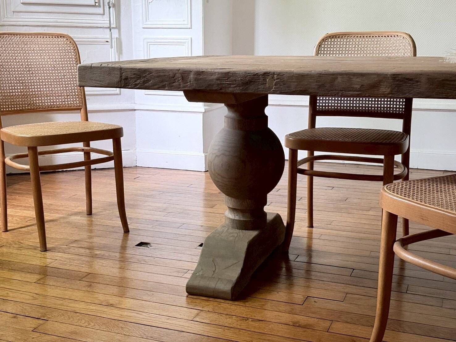 Monastery table in solid old oak – SUN 400 by 120 cm