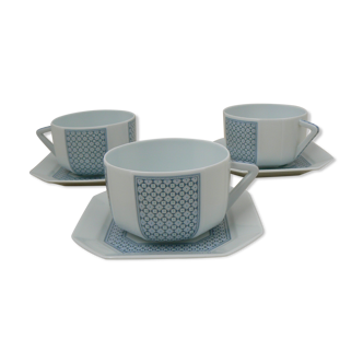 Lot de 3 déjeuners porcelaine Bernardeau