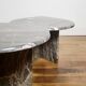Vintage organically shaped marble side tables, Germany 1970