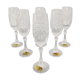 6 flutes a champagne cristal de lorraine modele gerard coffret signe
