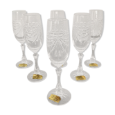6 flutes a champagne cristal de lorraine modele gerard coffret signe