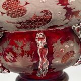 Grande coupe en cristal - Motifs d'animaux, époque 19ᵉ siècle