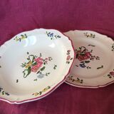 Set of 2 round ceramic dishes Fleuries Saint Amand