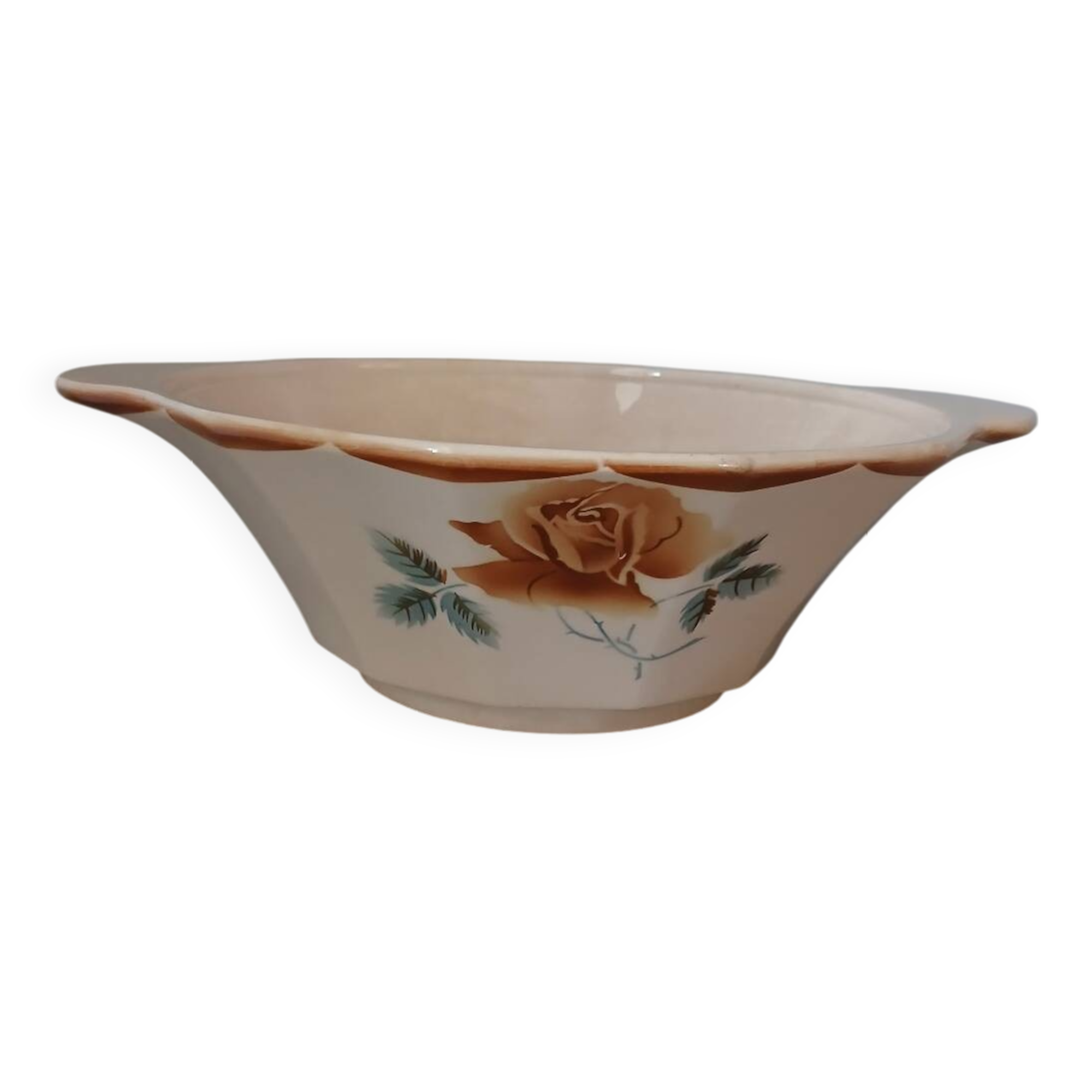 Antique salad bowl from Digoin and Sarreguemines