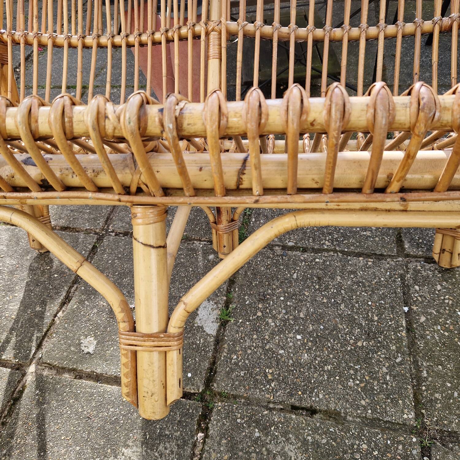 Rattan and bamboo sofa Dal Vera
