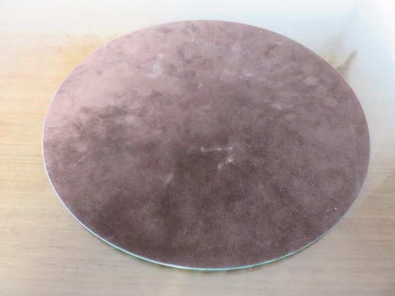 Mirror round bevelled art deco 4050s 30cm