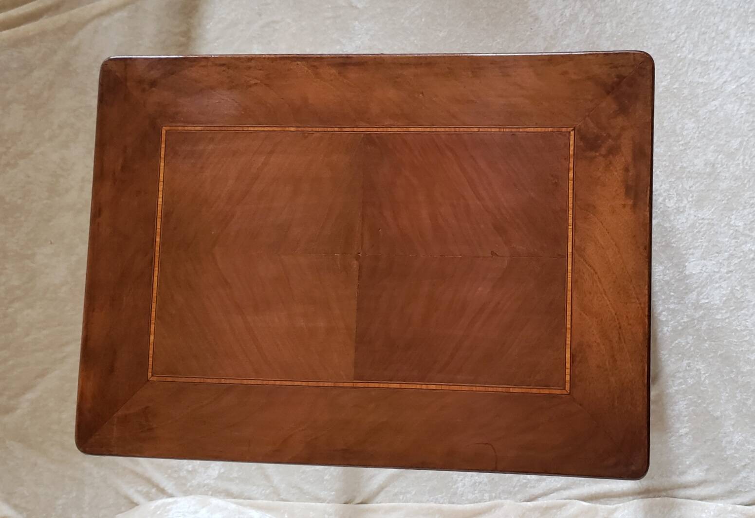 Walnut work table circa 1840.