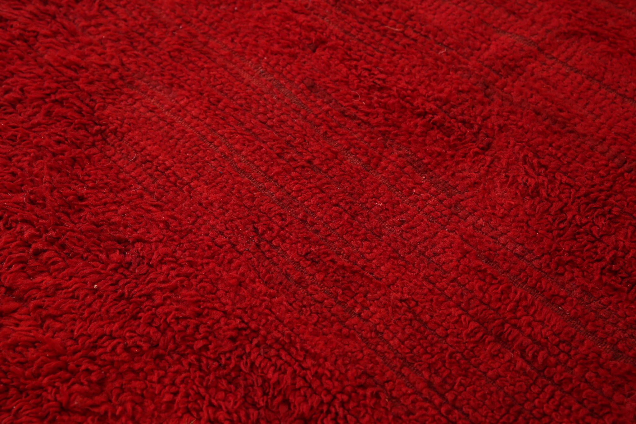 Red Vintage Moroccan Rug 180 x 230 cm, Berber Wool Rug, Handmade Boho Rug