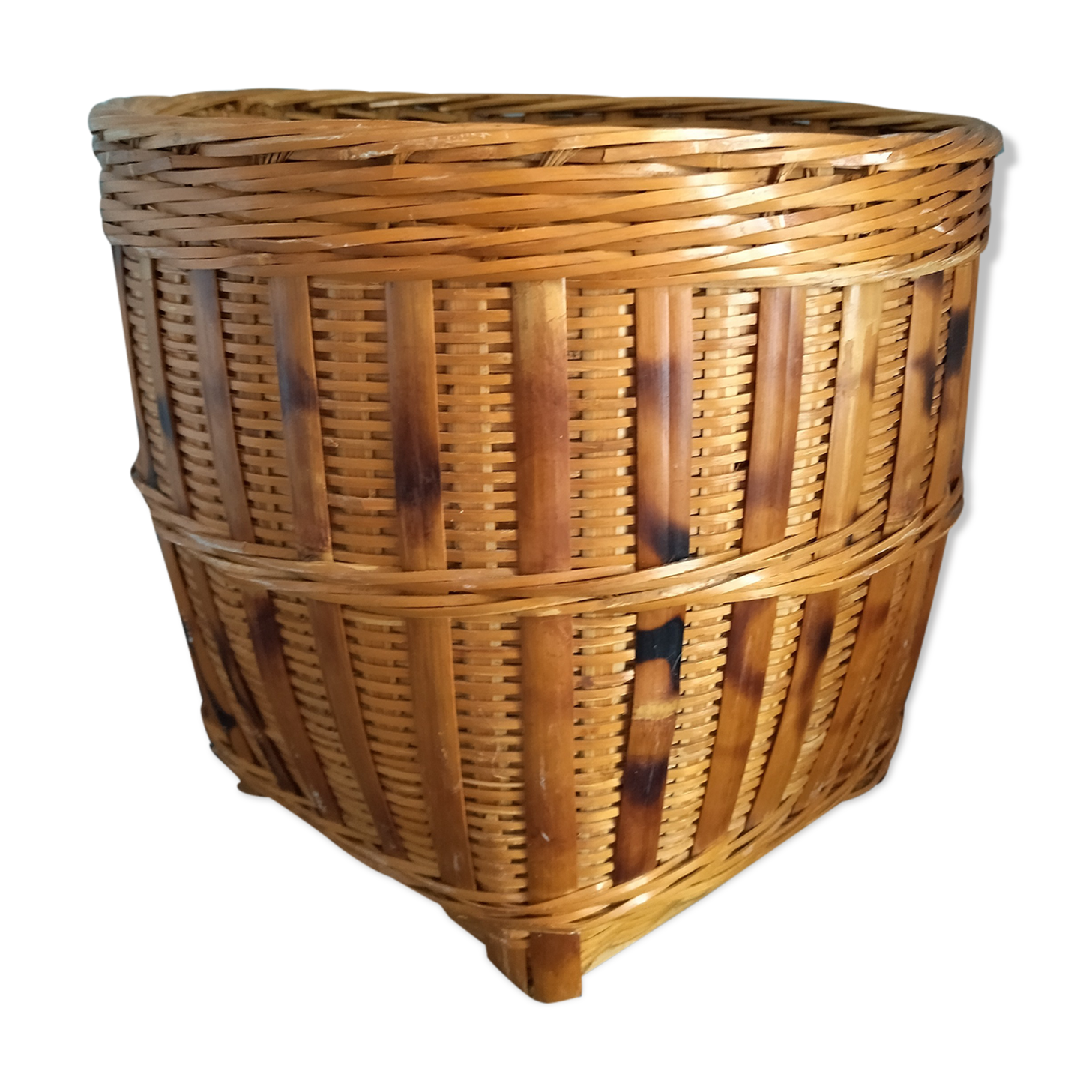 Vintage rattan pot cover