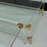 Trio of Hollywood Regency lucite and Glass Tables