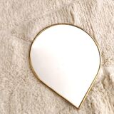 Handcrafted brass teardrop mirror