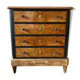 Dresser 4 drawers black and solid wood