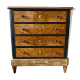 Dresser 4 drawers black and solid wood