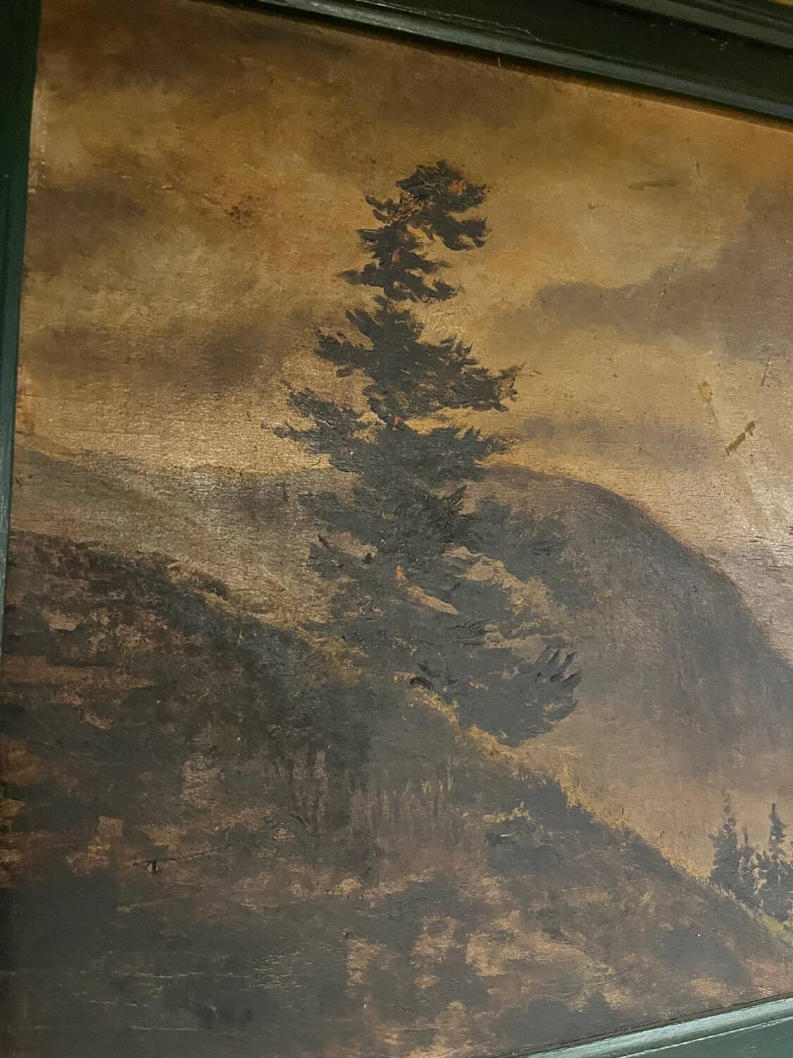 Old painting, early 20th century, landscape