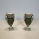 Pair of Empire Style Porcelain Vases, Decorated with Swans and Bundles