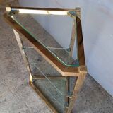 Neckline console metl gilded glass ep 1970