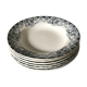 Six hollow plates Terre de Fer