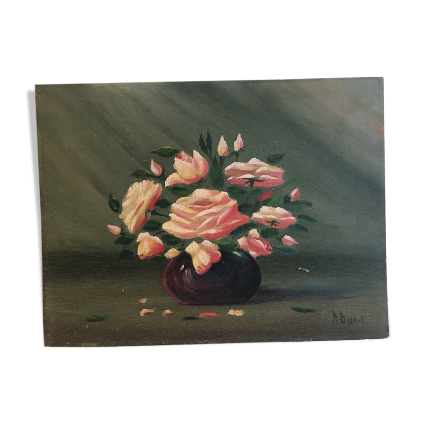 Oil painting on wood