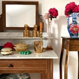 Old art deco wooden dressing table