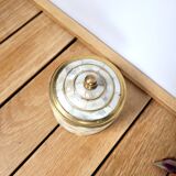 Box with brass lid & mother-of-pearl