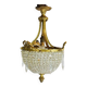 Bronze chandelier and Louis XVI pendants