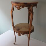 Metal and marble side table