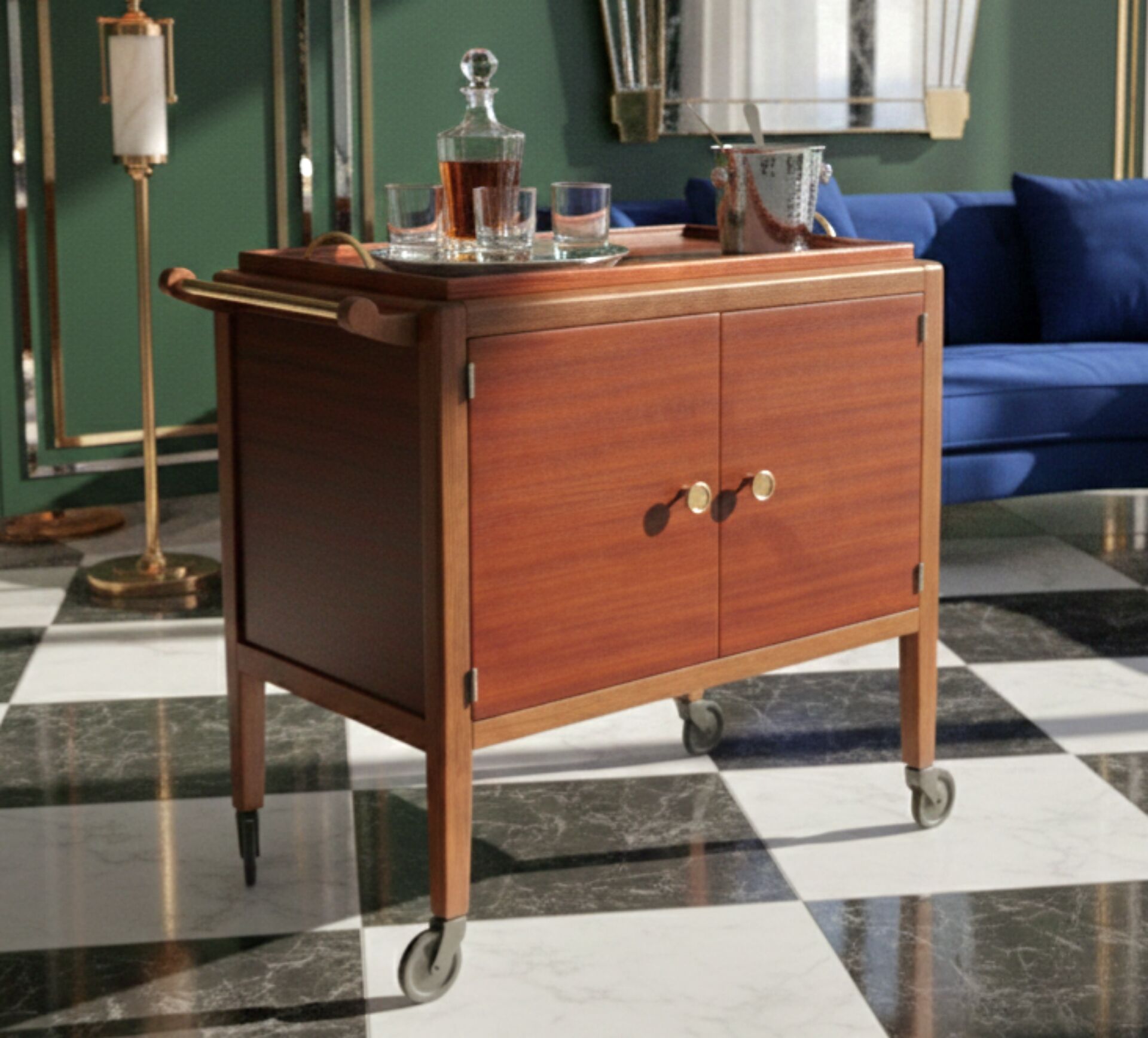 Desserte style Art Déco 1930 - Signée Gauthier Poinsignon Nancy
