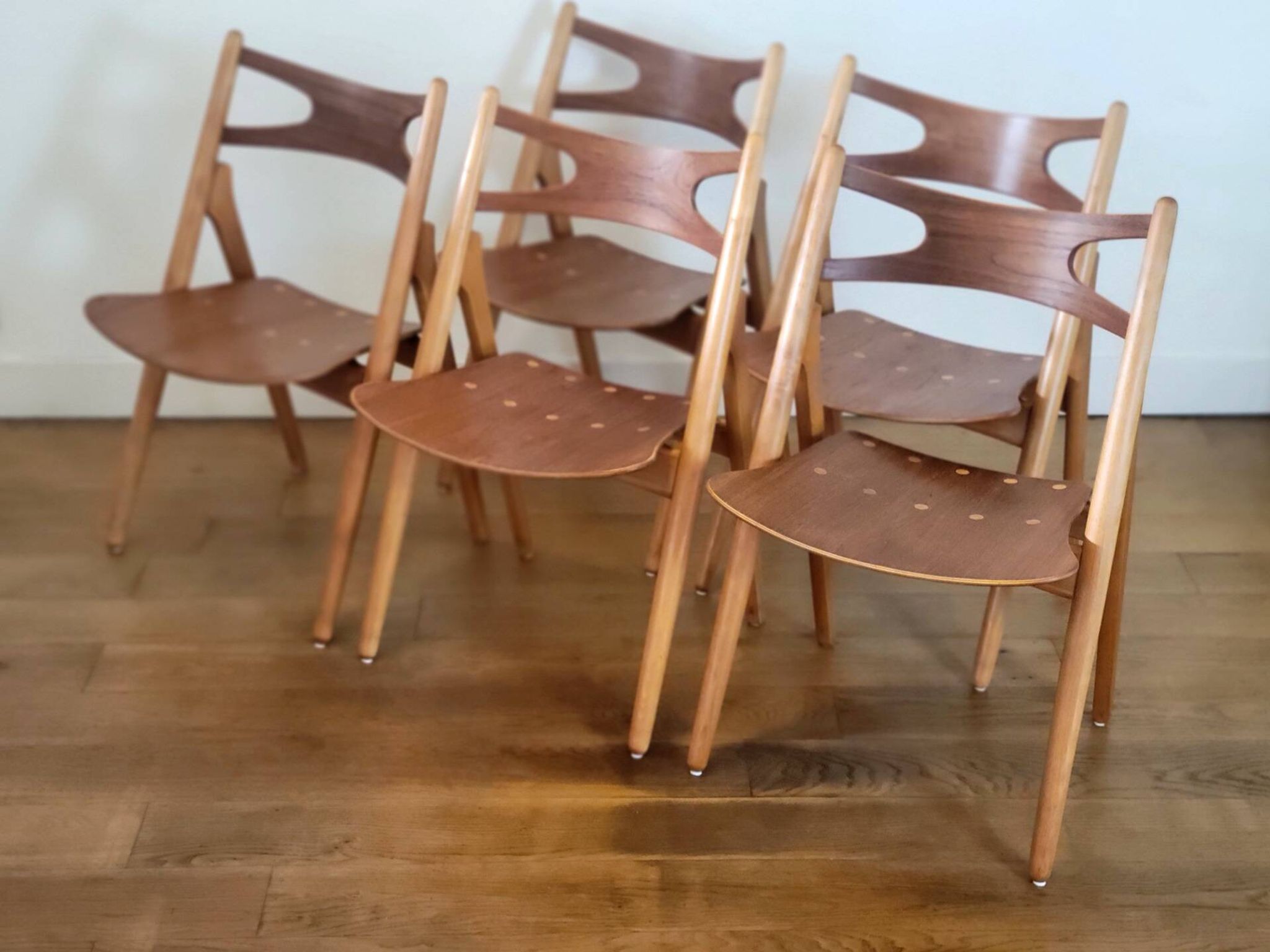 Set of five CH29 Sawbuck chairs by Hans J. Wegner for Carl Hansen & Søn