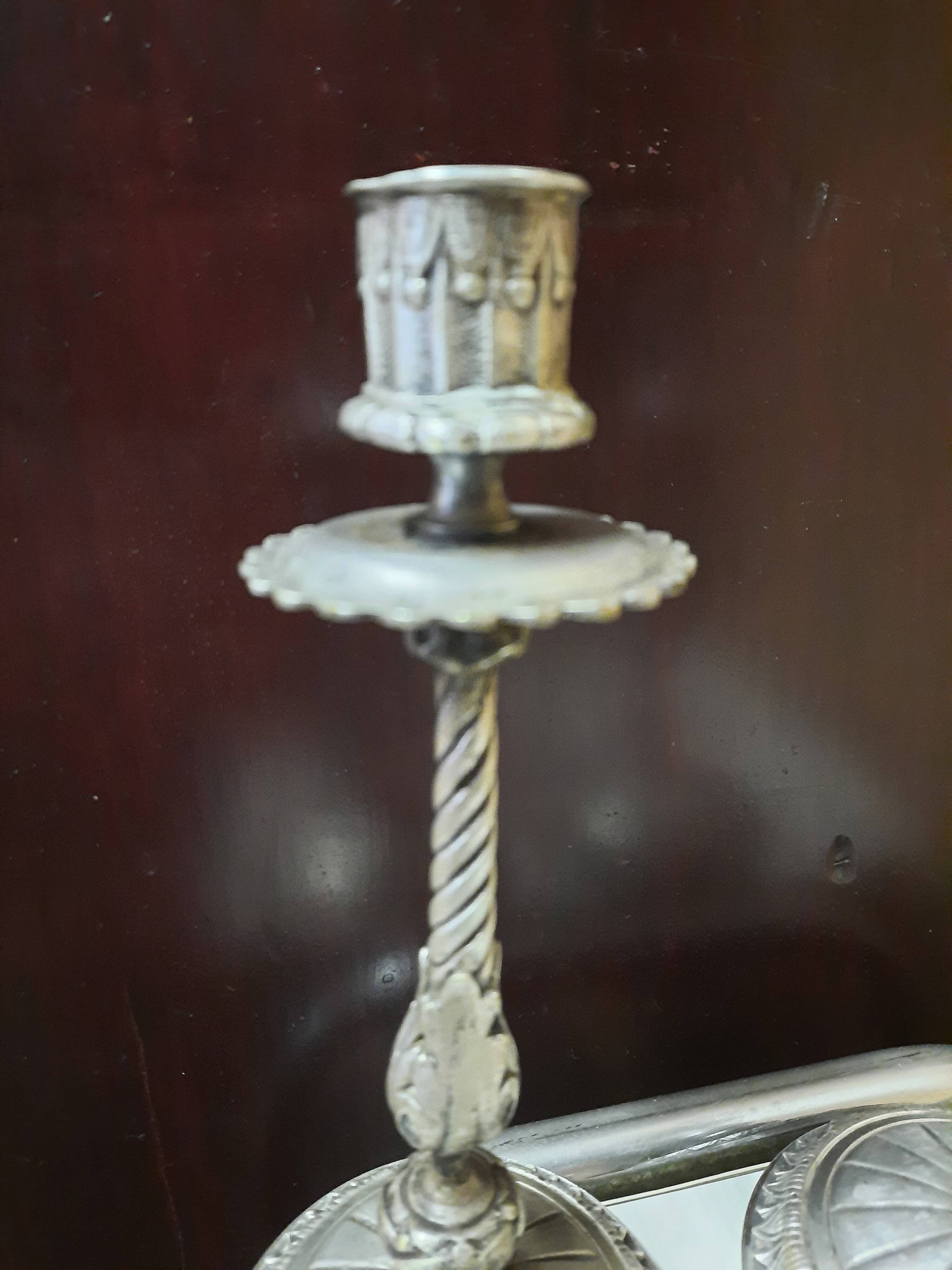 Pair of silver candle holders
