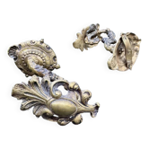 Pair of brass coat hooks from the Napoleonic III period.
