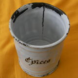 Set of 5 enamelled iron spice jars