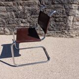 Bersanelli brown leather chair modeled Spoletto