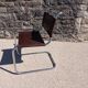 Chaise en cuir marron de Bersanelli modelé Spoletto