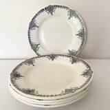 Flat ironstone plates bft 19th century