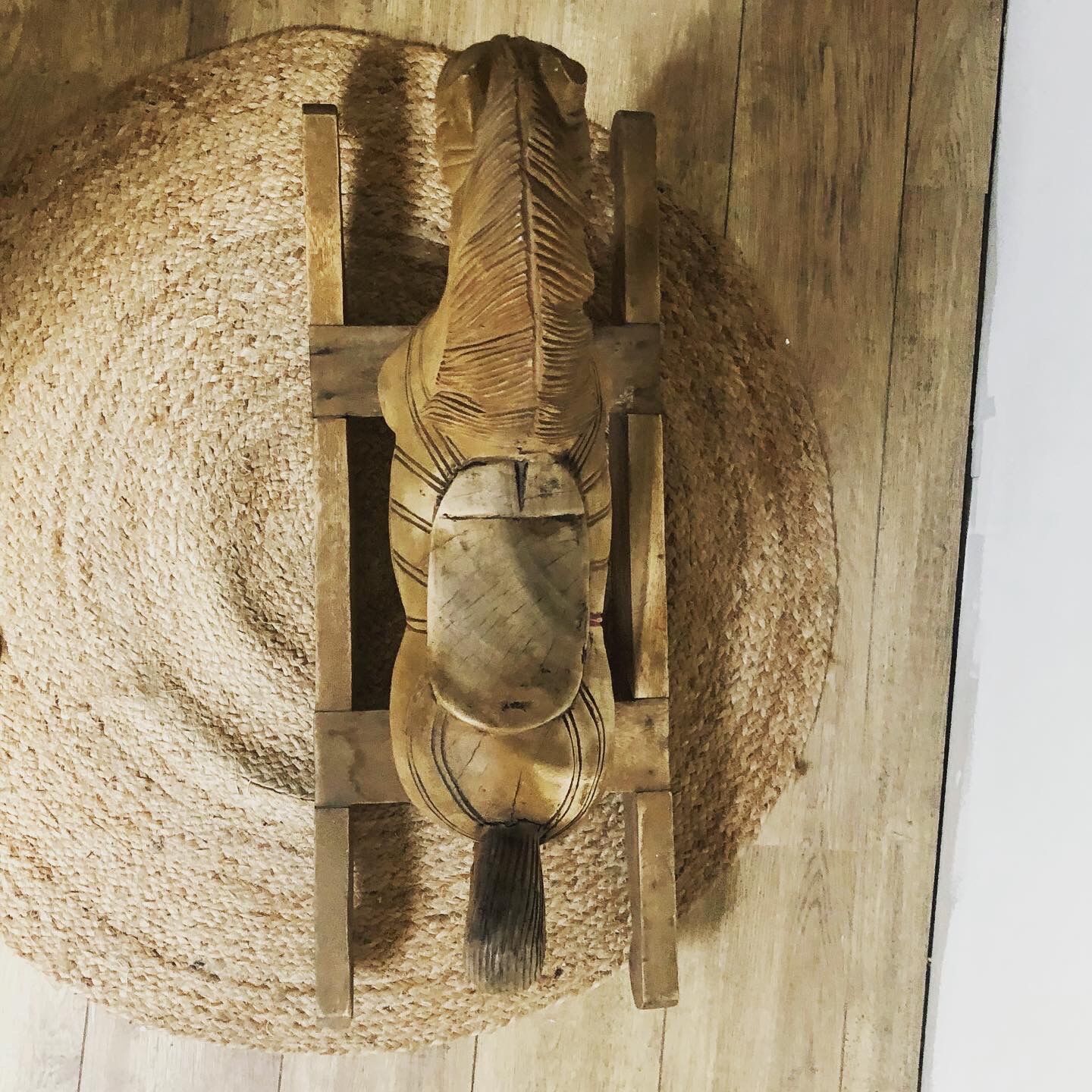 Wooden rocking horse