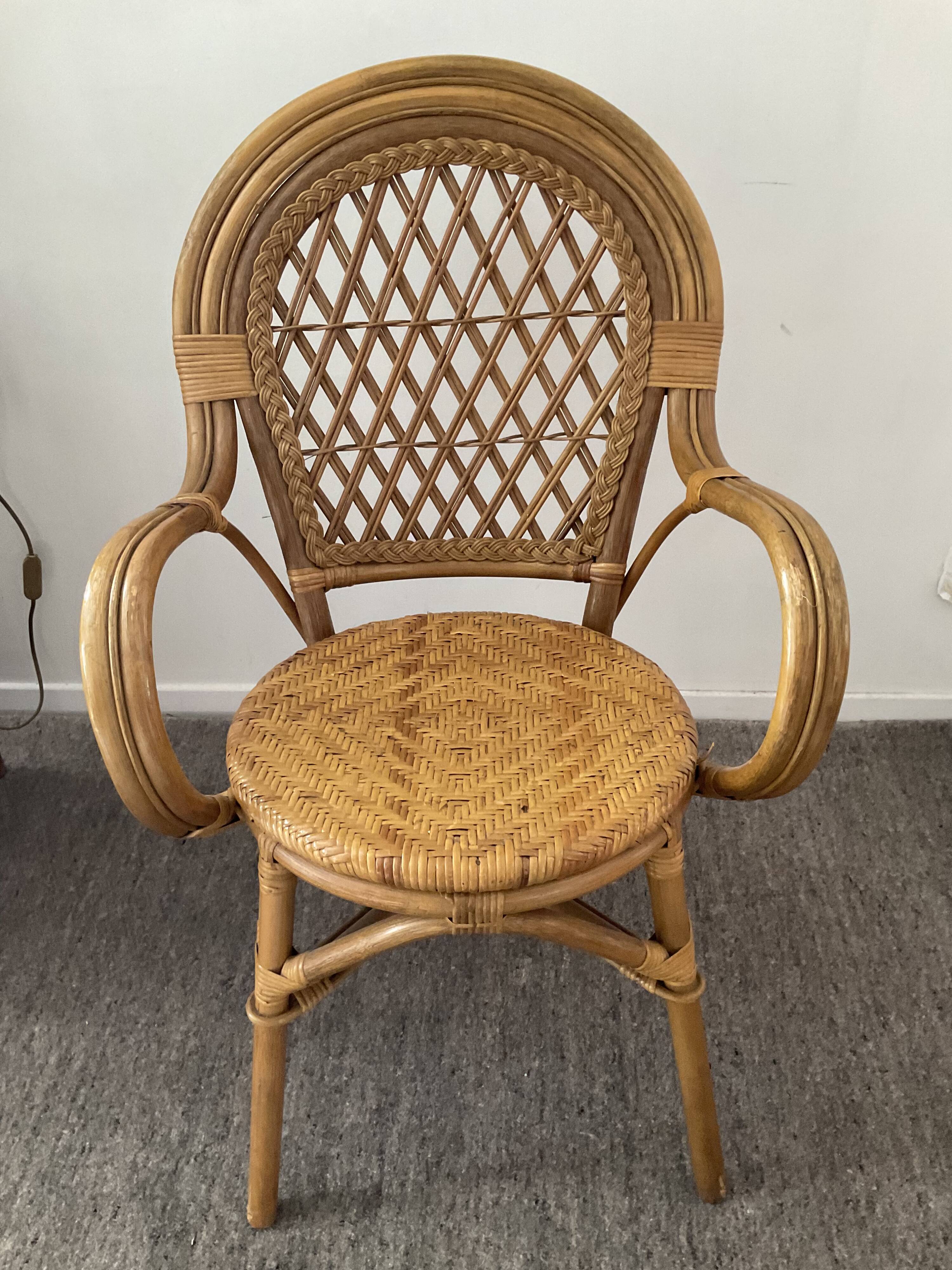 Rattan armchair from the 70s