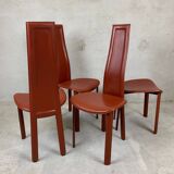 Set Of 6 High Back Dining Room Chairs By Arper