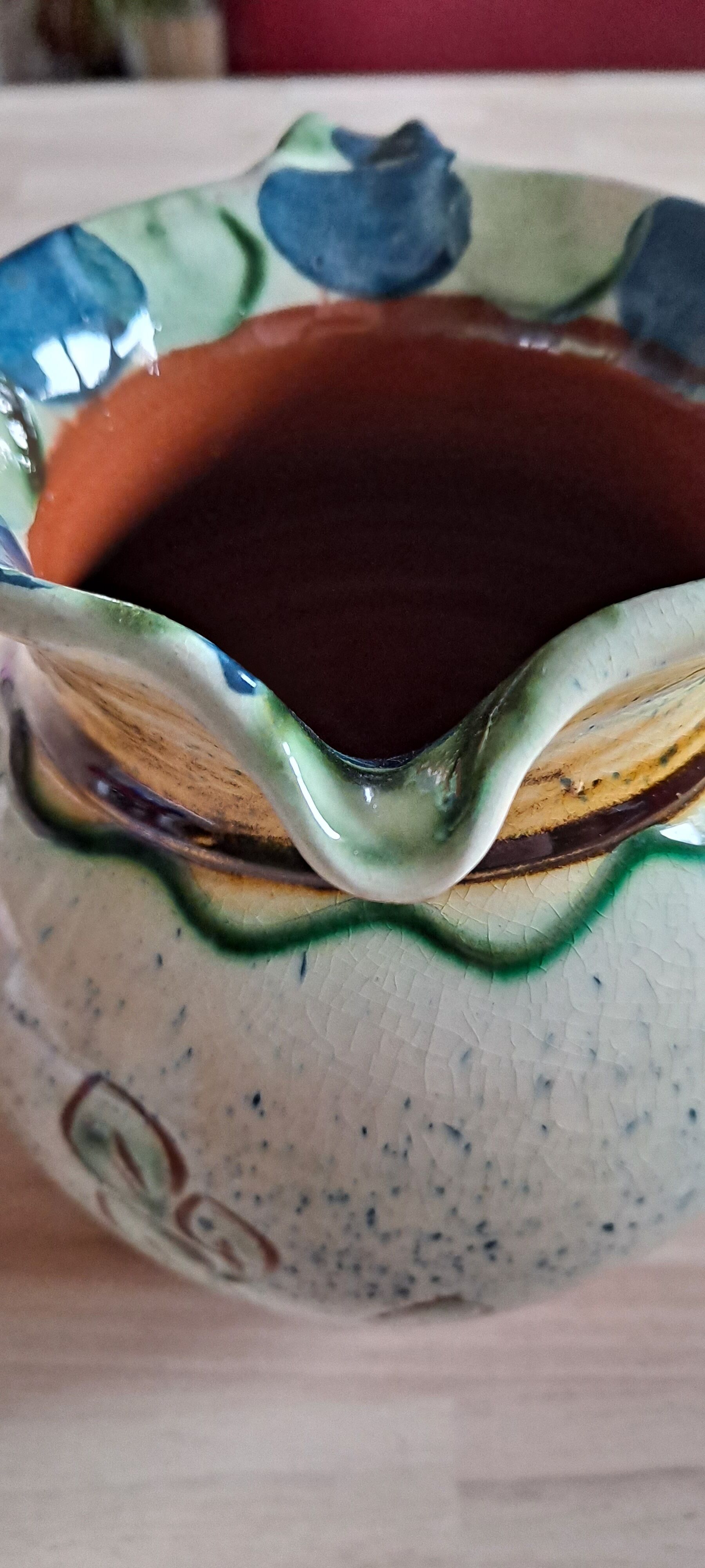 Pitcher glazed earth jug