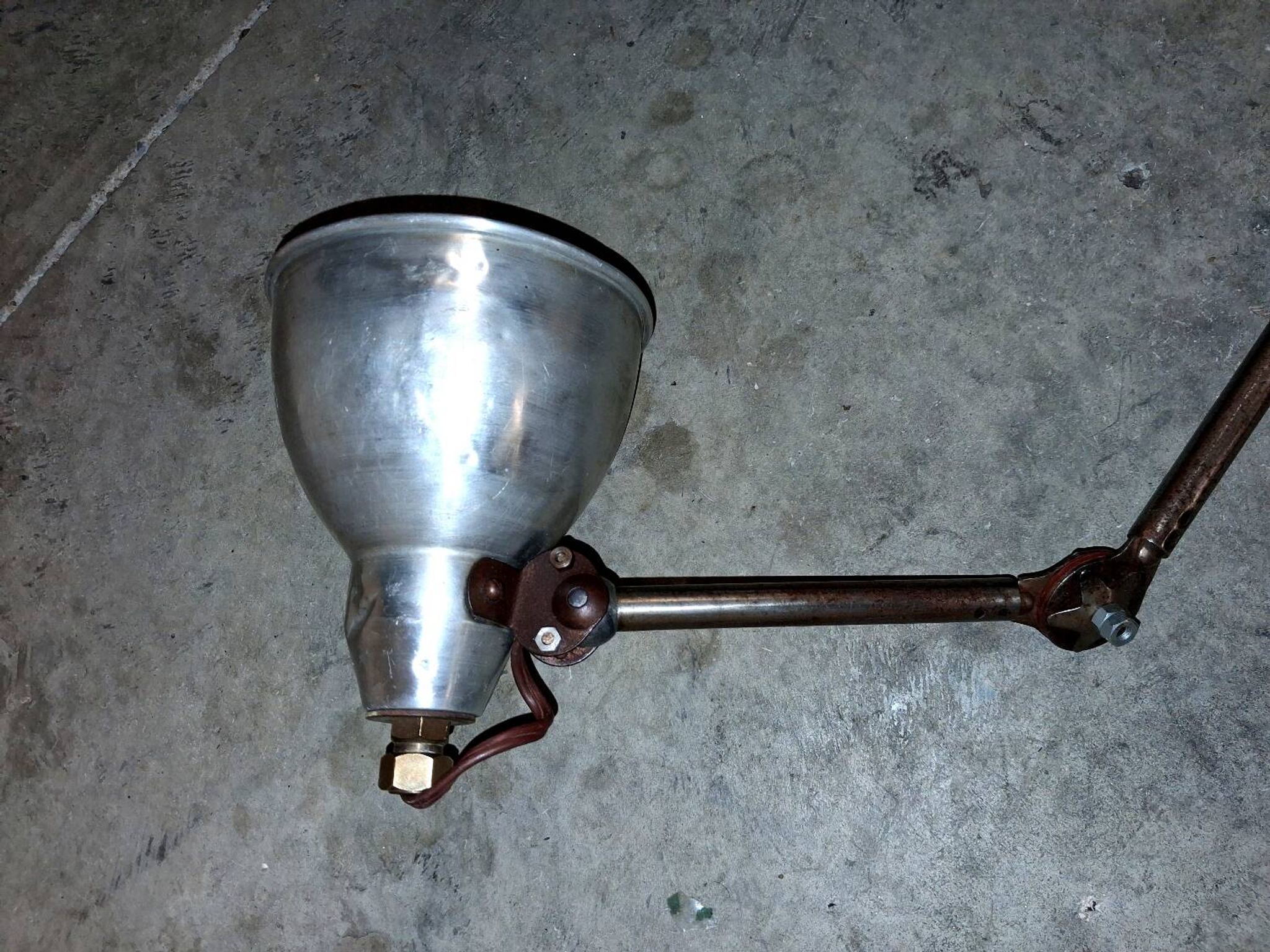 Old and authentic Mazda workshop lamp.
