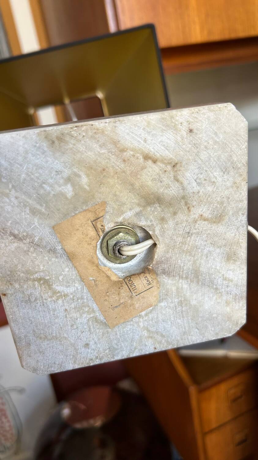 Marble and brass lamp 1960